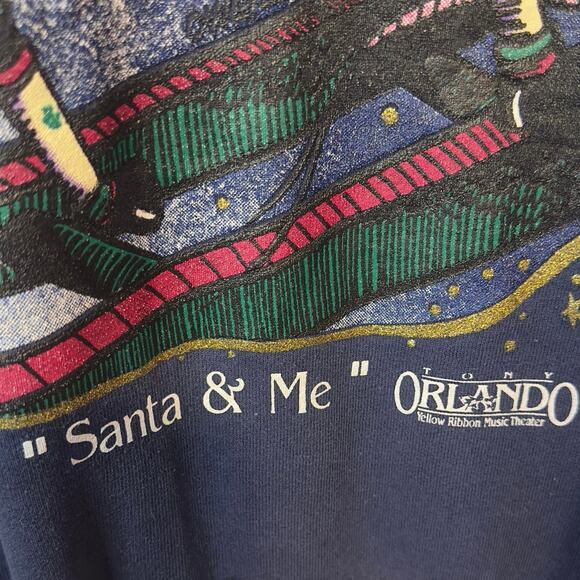 Vintage 90s Fruit of the Loom Santa & Me Christmas Crewneck Sweatshirt Size XL - Picture 7 of 10